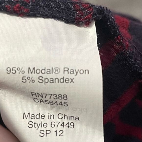 𝅺j.crew Amie striped strapless maxi dress size medium navy and burgundy - Picture 5 of 6